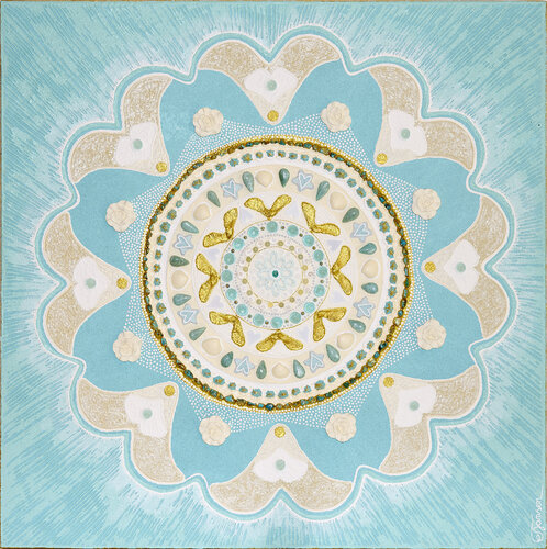 Blaue Blume by Erika Margarete Jansen, Painting for Sale on Singulart
