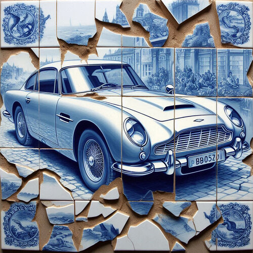 "Delfter Aston Martin DB5" de LUC BEST, Impresión a la venta en Singulart