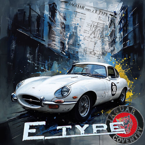 "Jaguar E-Type" de LUC BEST, Impresión a la venta en Singulart