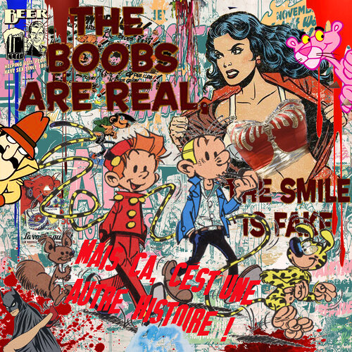"The boobs are real, but the smile is fake......" de LUC BEST, Impresión a la venta en Singulart