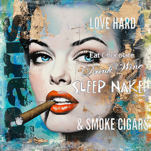 "Smoke Cigars,............." de LUC BEST, Impresión a la venta en Singulart