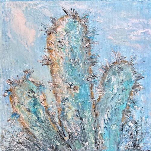 Silent cactus Noon in the Arizona Sands von Lucy Moon, Malerei kaufen auf Singulart