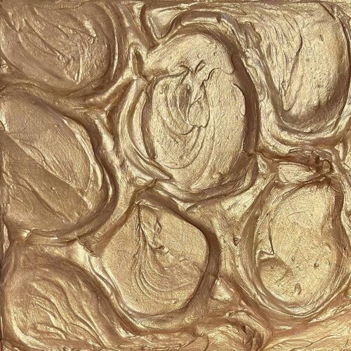 3D Geometric Peaks in gold di Lucy Moon, Pittura in vendita su Singulart