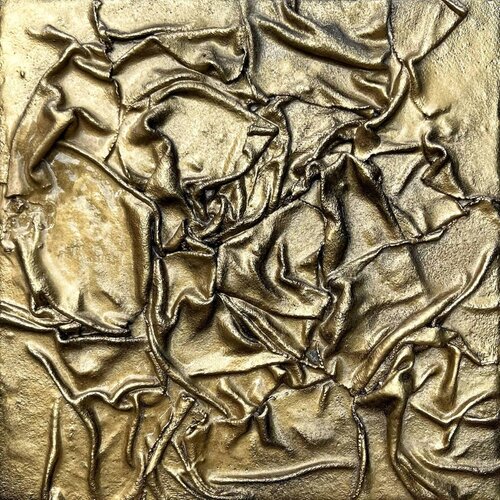 Gold 3D Abstraction di Lucy Moon, Pittura in vendita su Singulart