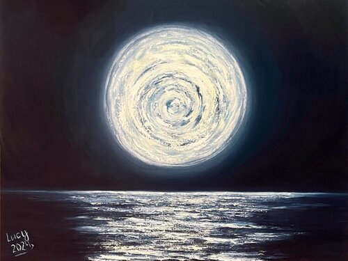 Magic moon di Lucy Moon, Pittura in vendita su Singulart
