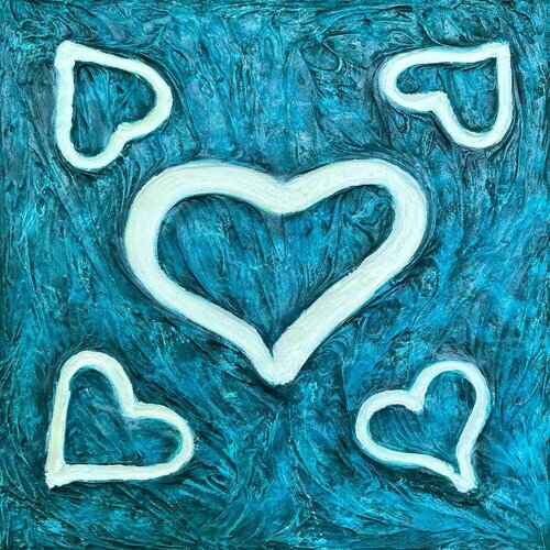 Eternal Love in the Turquoise Depths of the Sea von Lucy Moon, Malerei kaufen auf Singulart