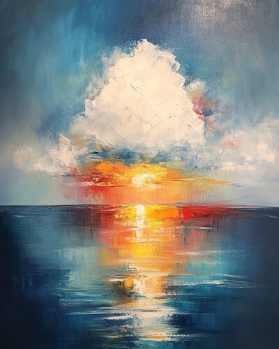 Tangerine Skies, Endless Horizons von Lucy Moon, Digital kaufen auf Singulart