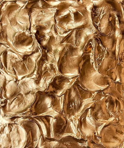 Embossed gold abstraction di Lucy Moon, Pittura in vendita su Singulart