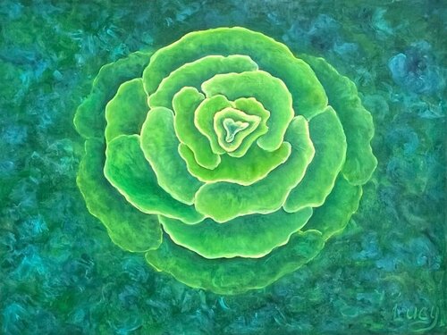 Big Money Flower van Lucy Moon, Schilderij te koop op Singulart