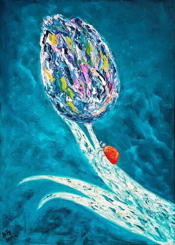 Bloom of a Dream di Lucy Moon, Pittura in vendita su Singulart