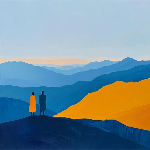 Two souls standing against the sky Lucy Moon