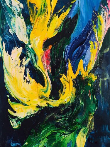 Sunlit Leaves in a Sapphire Storm von Lucy Moon, Digital kaufen auf Singulart