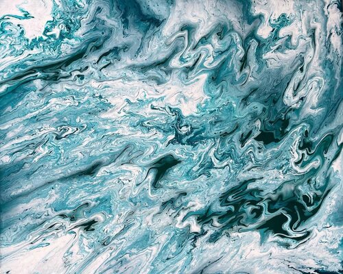 Awakening of the Azure Sea di Lucy Moon, Pittura in vendita su Singulart