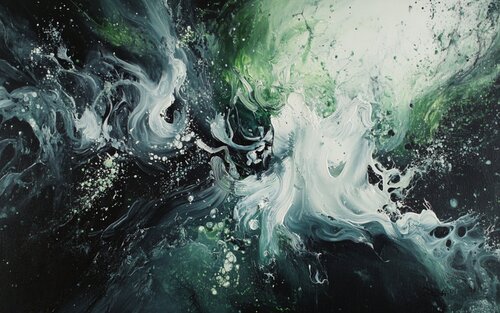 The Dark Green Fire of the Ocean di Lucy Moon, Digitale in vendita su Singulart