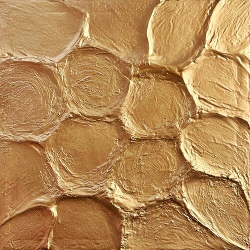 3D Geometric Peaks in gold by Lucy Moon, 油畫 for Sale on Singulart