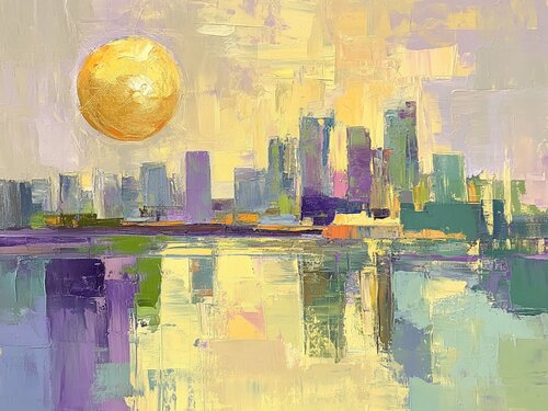 Where Dreams Reflect in Gold von Lucy Moon, Digital kaufen auf Singulart