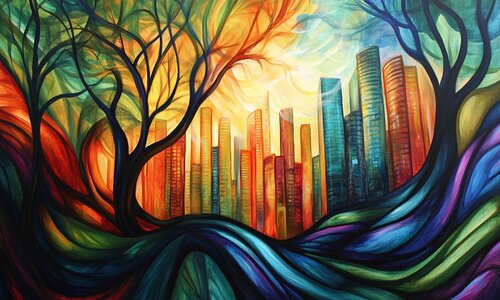 When the Forest Becomes the City van Lucy Moon, Digitaal te koop op Singulart