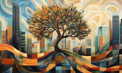 The City Growing from the Roots of Nature Lucy Moon