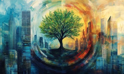 A City Breathing Nature di Lucy Moon, Digitale in vendita su Singulart