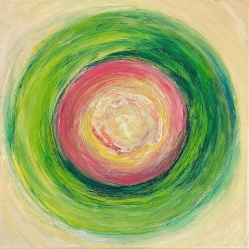 The Heartbeat of an Emerald Rose in a Spiral Lucy Moon