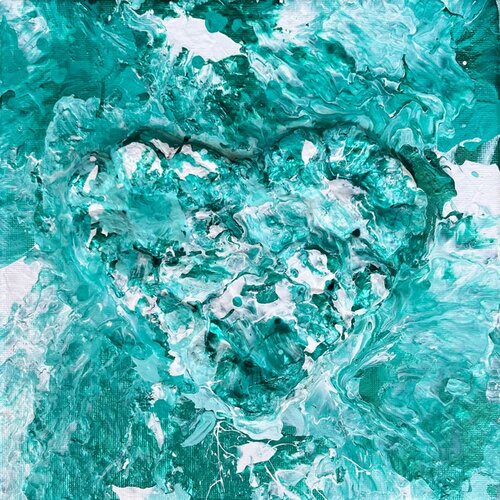 Whisper of the Heart of Seafoam di Lucy Moon, Pittura in vendita su Singulart