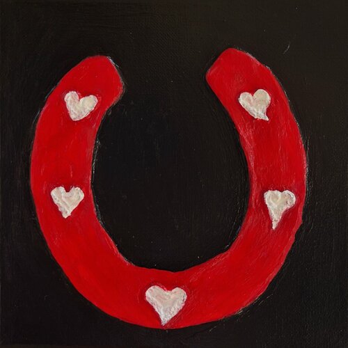 Horseshoe-guardian of the home and heart van Lucy Moon, Schilderij te koop op Singulart