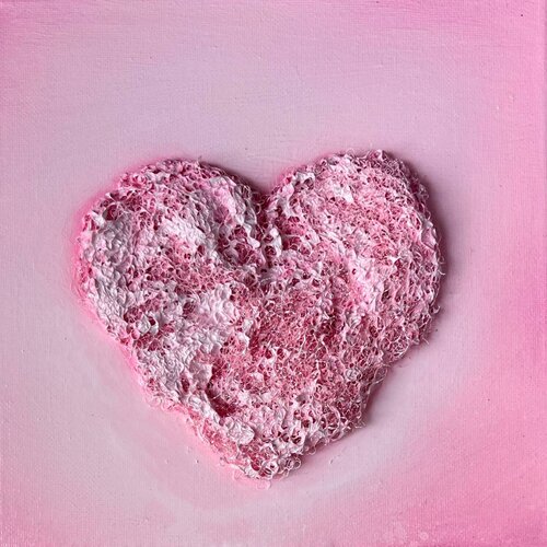 A heart woven from warm silence van Lucy Moon, Schilderij te koop op Singulart