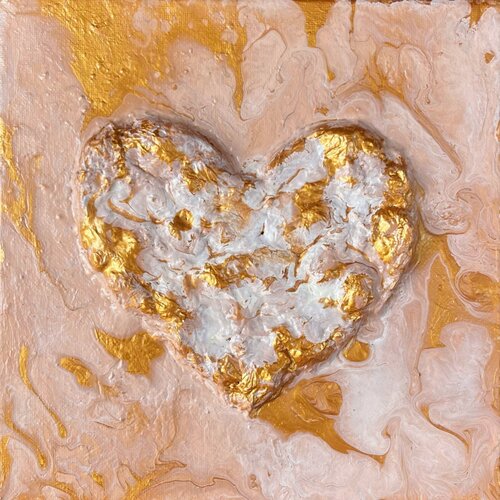 Velvet love on golden silence di Lucy Moon, Pittura in vendita su Singulart