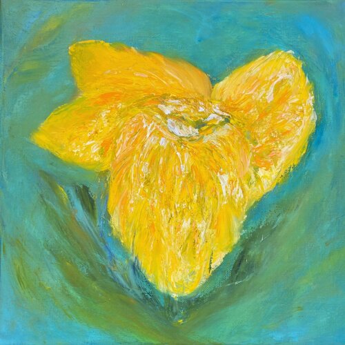 Sunlight Bloom on Emerald Breeze par Lucy Moon, Peinture en vente sur Singulart