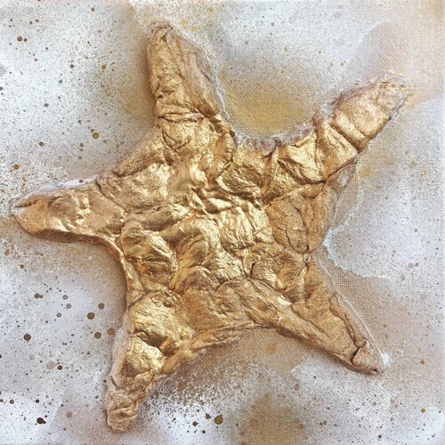 Golden Starfish of the Thai Sea van Lucy Moon, Schilderij te koop op Singulart
