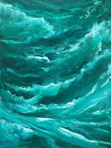 Phuket's Emerald Waves di Lucy Moon, Pittura in vendita su Singulart