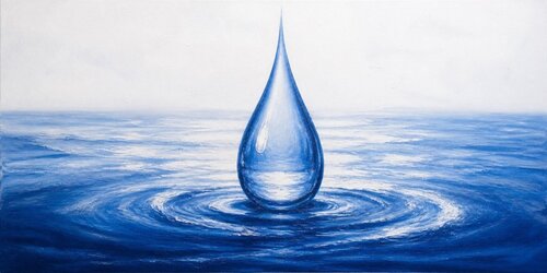 One Blue Drop Supports the Entire Ocean by Lucy Moon, Digital for Sale on Singulart