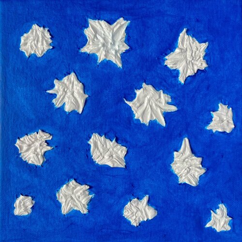 White starlight in a deep blue by Lucy Moon, Painting for Sale on Singulart