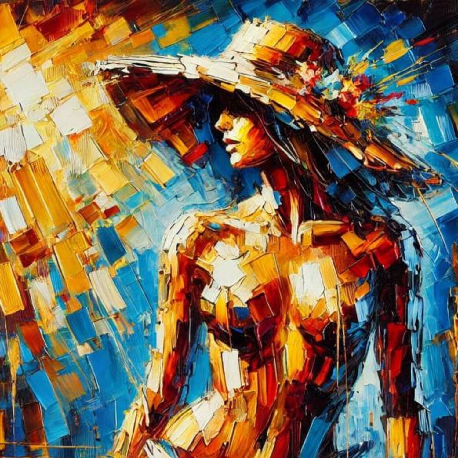 Beautiful lady under the hat Lucy Moon