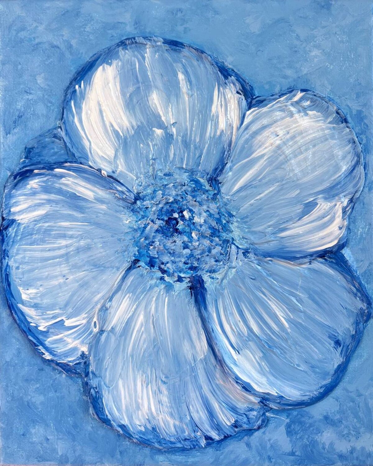 Whisper of the Sea in Petals Lucy Moon Dipinto originale in vendita