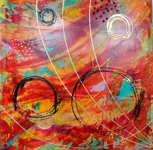 Ablaze di Alison G Saunders, Pittura in vendita su Singulart