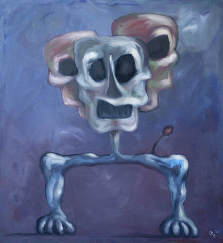 Here doggy / Cerberus 2 di Theo Overgaauw, Pittura in vendita su Singulart
