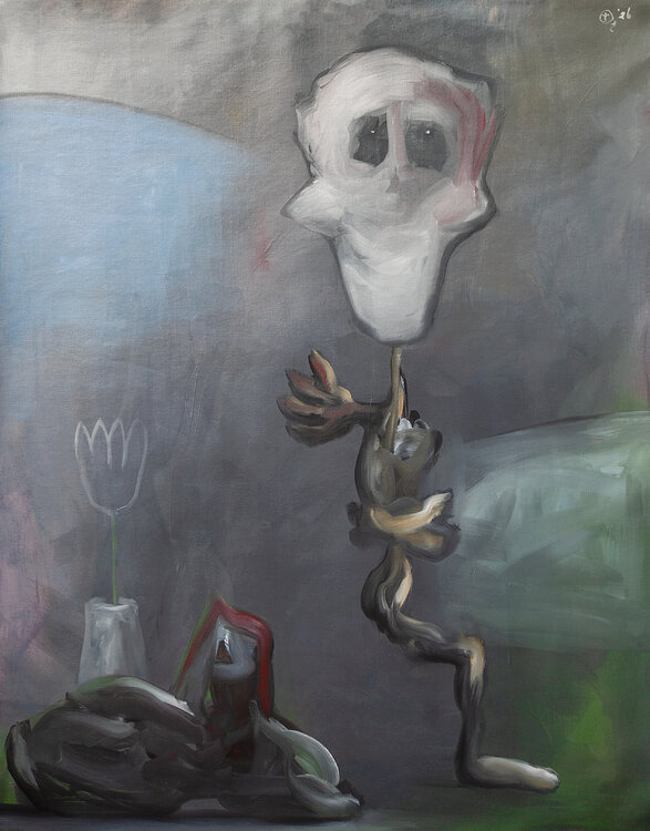 Figure with still life Theo Overgaauw