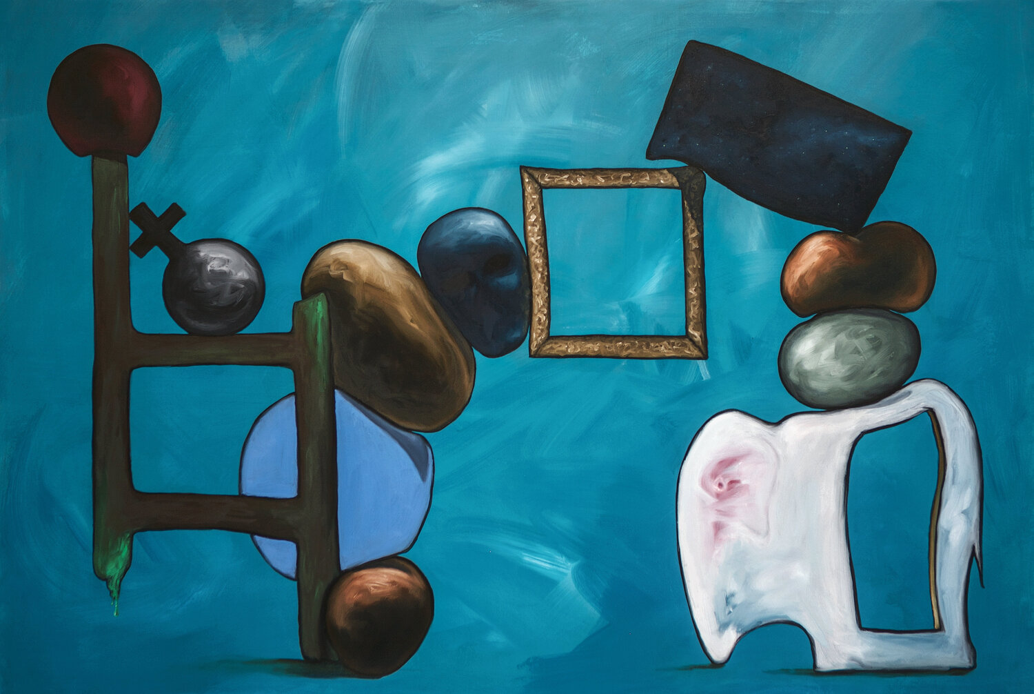 Look to the stars Theo Overgaauw Dipinto originale in vendita