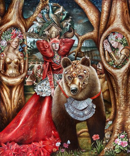 “Vínculo de los espíritus” 72” x 60” Oil on Canvas von Luis E Toledo, Malerei kaufen auf Singulart
