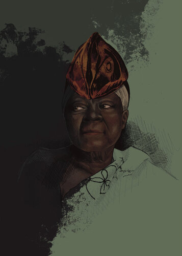 Owl – Nashiste Series Figurative Painting of Presence and Insight von Isabella D'Elia, Digital kaufen auf Singulart