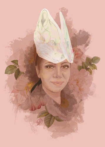 Fox – Figurative Nashiste Painting of Identity and Presence von Isabella D'Elia, Digital kaufen auf Singulart