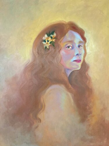 The Orange Tree – Symbolic Painting of Inner Light and Abundance von Isabella D'Elia, Malerei kaufen auf Singulart