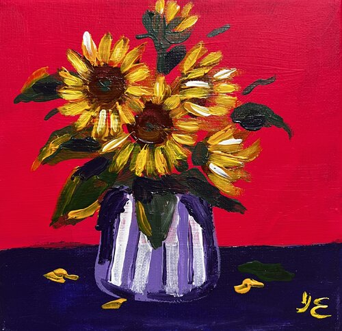 Pop Sunflower dream von Jeannette Reupke, Malerei kaufen auf Singulart
