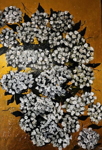 White flowers di Jeannette Reupke, Pittura in vendita su Singulart