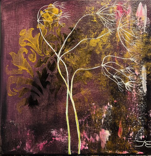 Rose Reverie black by Jeannette Reupke, Painting for Sale on Singulart