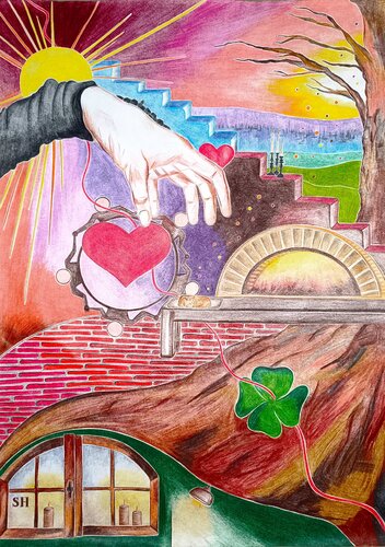 Unsere Umgebung ist die unsichtbare Hand, die unser Verhalten gestaltet. von Sandra Haase, Malerei kaufen auf Singulart