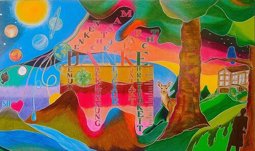 Danke. by Sandra Haase, Painting for Sale on Singulart