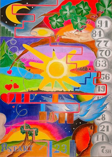 Lebensweg di Sandra Haase, Pittura in vendita su Singulart