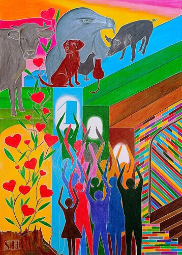 Hoch sollen sie leben. de Sandra Haase, Pintura a la venta en Singulart